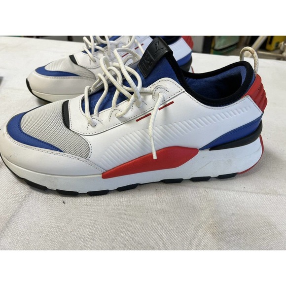 Puma RS-0 Sound Low Leather Trainers 36689001 White/Red/Blue UK12/US13/EU47 main image 4